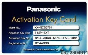  1 konto SIP
 Panasonic KX-NCS3701 